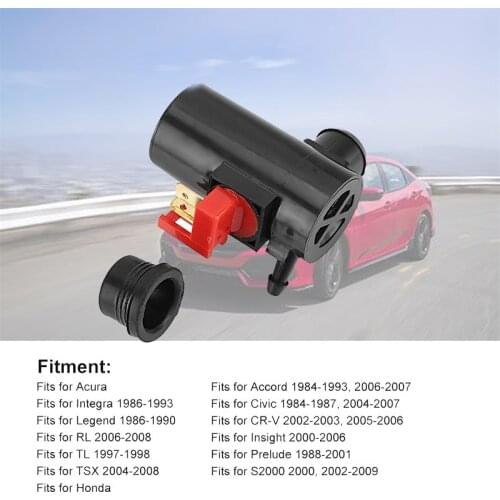 Windshield Washer Pump with Rubber Grommet 38512-SA5-013 For HONDA Accord/Civic/Insight/Prelude New 38512-SA5-981