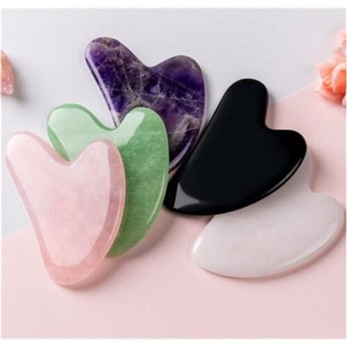 New1pcs natural quartz Scrapping healing crystals stones jewelry amethyst gua sha for Home Decoration