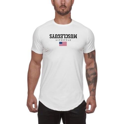 NEW Sport T Shirt Men Mesh O-Neck Gym Training T shirt men Elastic tight Running T shirt Sport Bodybuilding Fitness shirt