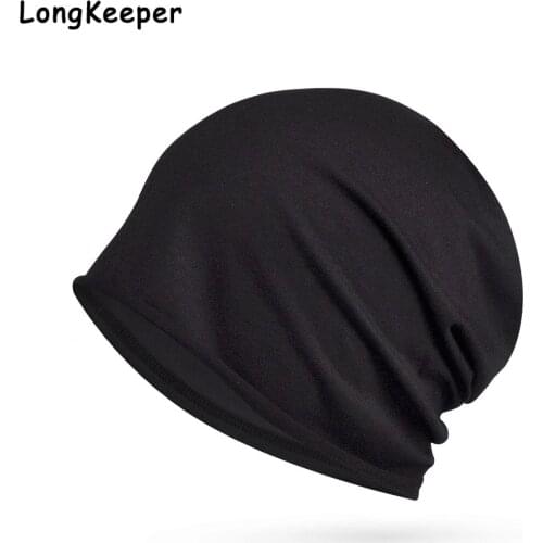 Autumn Beanies Gorros Winter Womens Beanie Women Hat Cotton Skullies Solid Casual Multifunctional Skullies Headwrap Hariband