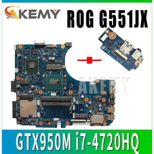 Send board+ with GTX950M i7-4720HQ G551JX N551JX Motherboard For ASUS G551J N551J N551JM N551JX N551JW laptop Mainboard