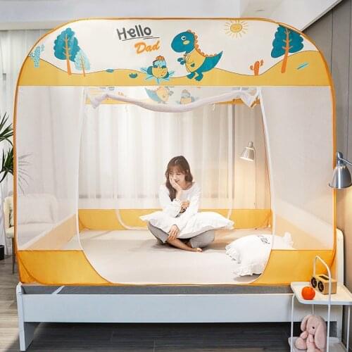 Installation-Free Yurt Mosquito Net 1.8M Household 1.5 M Bed 2 Drop-Resistant Children Thickened Mosquito Net
