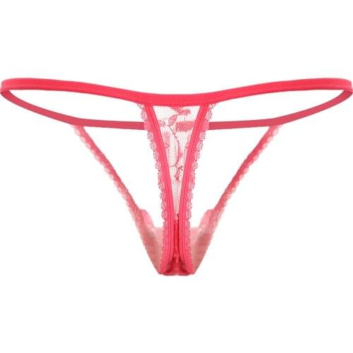 Thong Panties Female Underwear Lace Seamless Thongs Womens Pants Sexy Women Crotchless G String