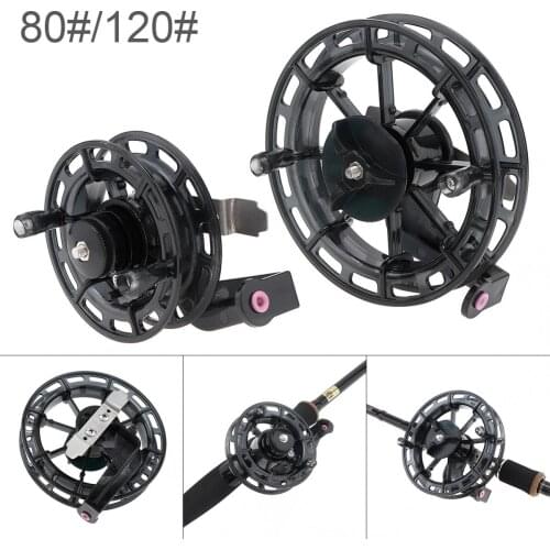 Ultralight 80# 120# Fishing Reel 1:1 Gear Ratio Right Hand ABS Plastic Former Ice Fishing Wheel Long Shot for Flying Fishing