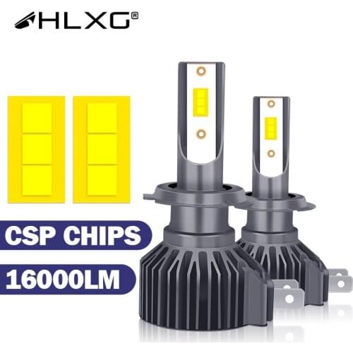 HLXG H4 H8 H9 9005 9006 HB3 HB4 H11 LED fog lamp lampada 16000LM h7 led headlight auto bulbs wireless luces 12V 6000K car Lights