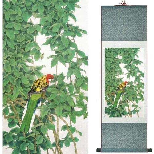 Traditional silk art painting birds and Water lily Chinese Art Painting Home Office Decoration Chinese painting2019071911