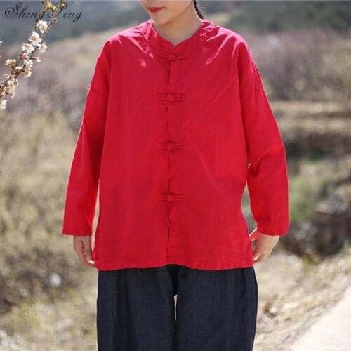 Traditional chinese clothing for women casual loose tops blouse chinese market online traditional chinese shirt top Q329