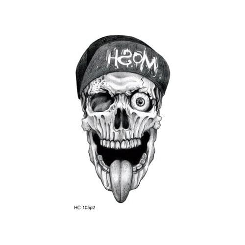 Waterproof Temporary Tattoo Sticker on body art Mexican skull tatto stickers flash tatoo fake tattoos for girl women men