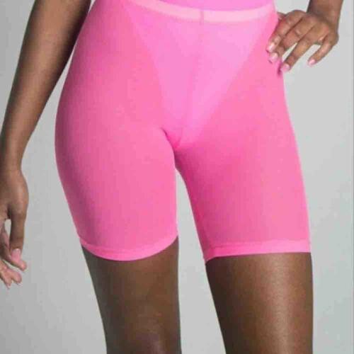 Women Summer Sexy Sheer Solid Shorts HOT Women Summer Sexy Sheer Elastic High Waist Solid Skinny Shorts