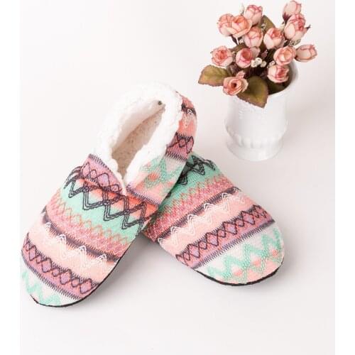 Winter warm boots shoes women sock shoes wool plush floor shoes noskid soft sole free size