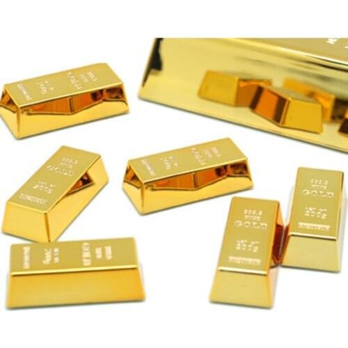 1pc Gold Brick Shape Refrigerator Magnets Resin Craft Gift For Home Refrigerator Decoration Souvenir Birthday Gift S15