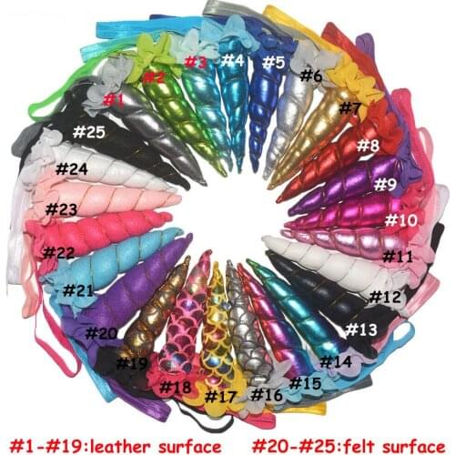 10 pcs / lot , obesity Unicorn Headband Kids Head Band Unicorn Party Birthday Gifts for chiffon Flowers Hair Accessories