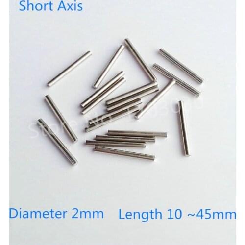 20 Pcs RC Car Toy Stainless Steel Straight Round Rods Replacement Diameter 2mm x Length 10mm - 45mm
