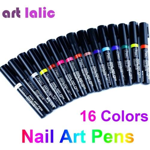 Artlalic 3D Design Nail Art Decorations Tools Pens Painting Drawing Pen UV Gel Design Manicure Acrylic Paint Kit DIY Nail tools