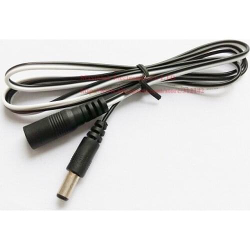 DC 5.5x2.1mm Power Male to Female Plug Adapter Extension Connector Cord/Cable BLACK+WHITE About 1M/Free DHL Shipping/300PCS