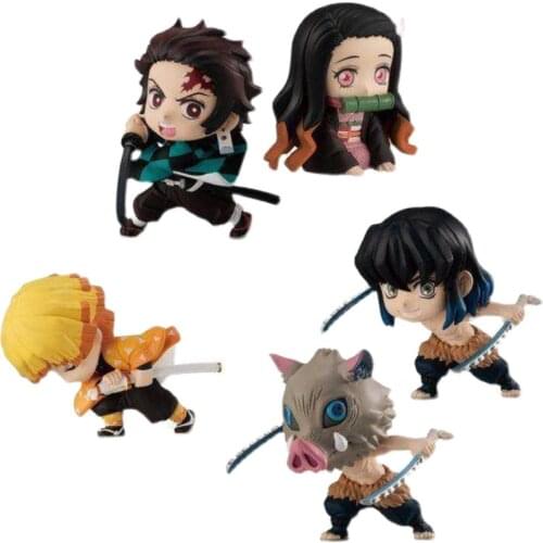 5pcs/lot Anime Demon Slayer:Kimetsu No Yaiba Adverge Motion 01 PVC Action Figure Toys