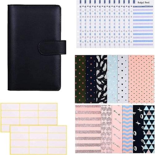 A6 Binder Budget Cash Envelopes System Budget Planner Organizer Suitable for Home Office School and Travel