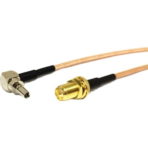 3G modem extension RP-SMA Female jack nut To CRC9 Male Right Angle Connector RG316 Cable adapter 15cm/30cm/50cm/100cm