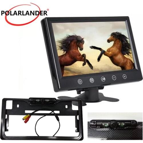 9" TFT Car Monitor Parking Radar 360 Degree 16 LED Wireless Transmitter HD Desktop Reversing Camera For Japan/US/Korea License