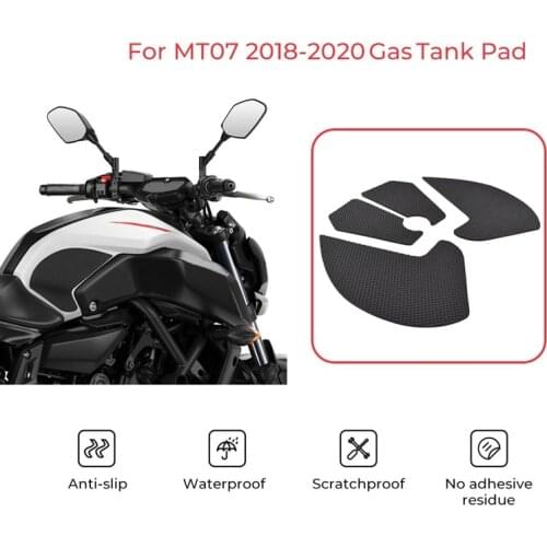 Motorcycle Tank Traction Pad Grips Rubber Gas Tank Decals Knee Protector for Yamaha MT-07 FZ-07 FZ07 MT07 2018 2019 2020