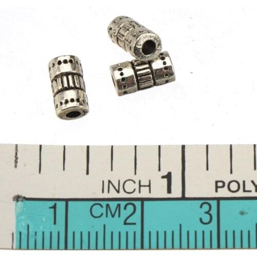 Tube Beads Bracelets Necklaces Crafts Column DIY Spacer Fashion Metal 4x8mm 100pcs Silver Plated Jewelry Accessories Suppliers