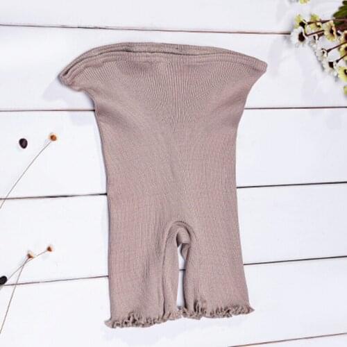 Women Elasticity Nature Silk Plus Cotton Thread Seamless Three-Point Safety Pants Anti-Light Pants Hot Pants Pure Colors K013