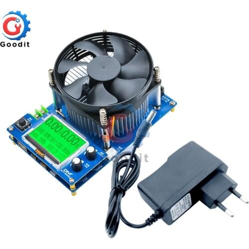 150W Battery Capacity Tester Voltmeter Digital Adjustable Constant Current Electronic Load Charger USB Ameter Meter Indicator EU