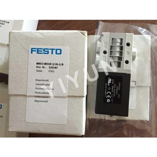 MHE3-MS1H-3/2O-1/8 525167 MHE3-MS1H-3/2G-1/8 525147 MHE3-MS1H-3/2O-1/8-K 525169 MHE3-M1H-3/2O-QS-6 525170 FESTO Solenoid valve
