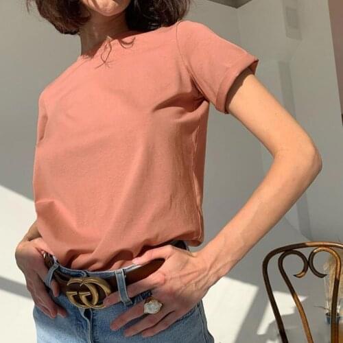 2021 Summer Brand Short Sleeve T Shirt Women and Men O-Neck Tee Tops High Quality Fashion Solid Color Harajuku T-Shirt Male