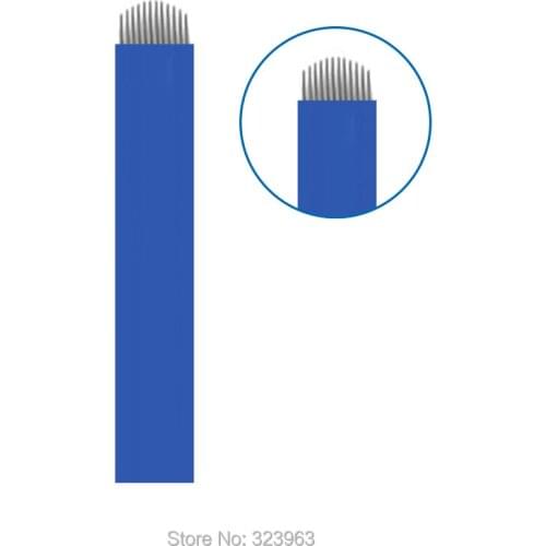 0.18mm Tattoo Needle U Shape Microblading Needles Lamina Tebori 12U Tattoo Blade for Eyebrow 3D Embroidery Permanent Makeup