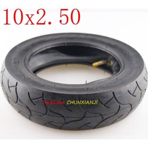 Lightning shipment 10x2.50 10 inch tire with inner tube for electric scooter light mountain motorcycle