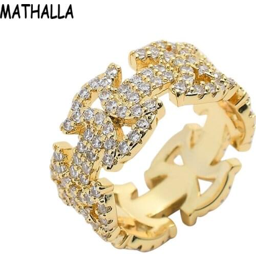 MATHALLA Rings With Cubic Zirkonia For Women