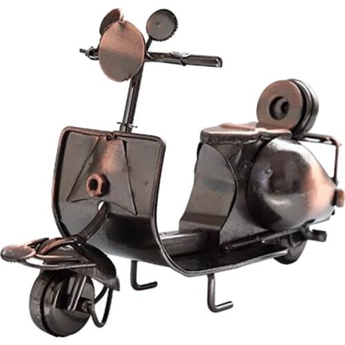 Miniature Motorcycle Metal Ornament Lovely Sheep Apperance Crafts Home Office Desk Decoration