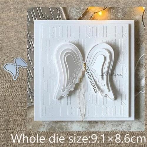 New Design Craft Metal Cutting Die die cuts Hierarchical wings decoration scrapbook Album Paper Card Craft Embossing die cuts