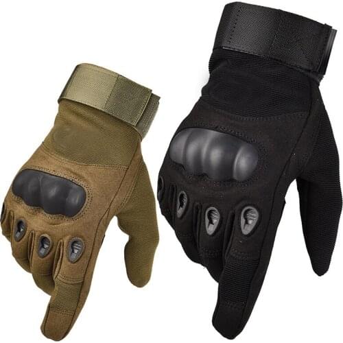 2PCS Tactical Gloves Military Men Full Finger Gloves Knuckle Army Paintball Airsoft Shoot Combat AntiSkid Motorcycle Gloves