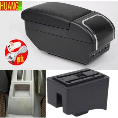 For Volkswagen POLO Armrest Retrofit parts For VW POLO Car Armrest box Storage box car accessories Interior with USB LED