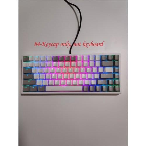 84 keycap set for mechanical keyboard PBT doubleshot lighting transparent keycaps