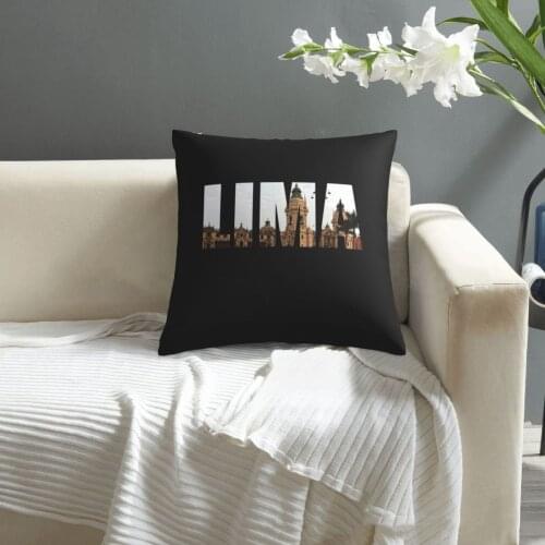 Lima Peru pattern print Cushion Cover Decorative Pillowcase Chair Seat Square Car Pillow Cover Home Living Textile