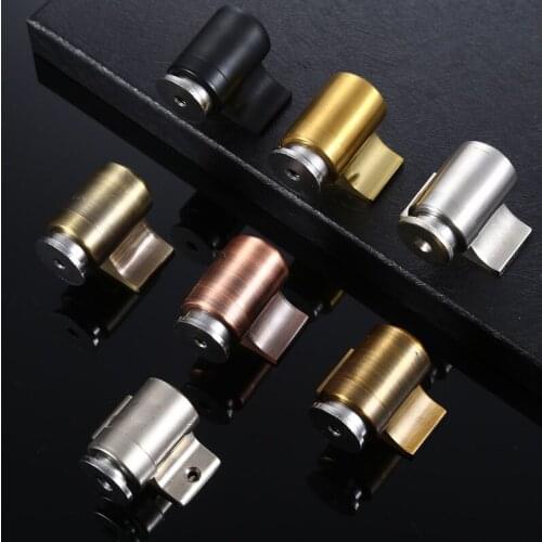 Zinc Alloy Rubber Magnetic Door Stopper Non Punching Sticker Hidden Door Holders Floor Mounted Nail-free Door Stops