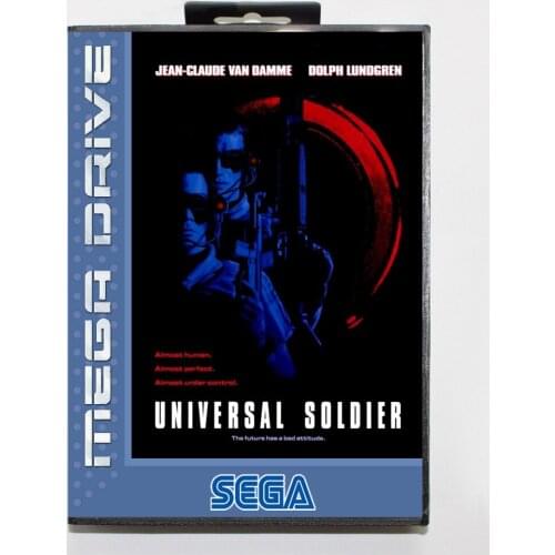 Universal soldier 16 bit SEGA MD Game Card With Retail Box For Sega Mega Drive For Genesis