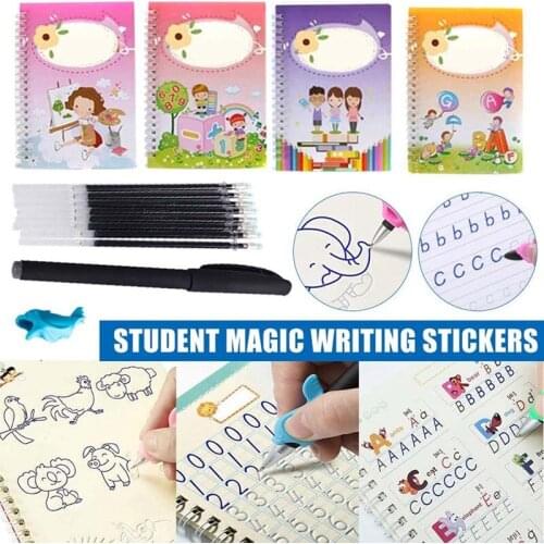 Magic Calligraphy Handwriting Copybook Student Simple Hand Lettering Sticker Board Reusable Set For Home Writing Calligraphy Set