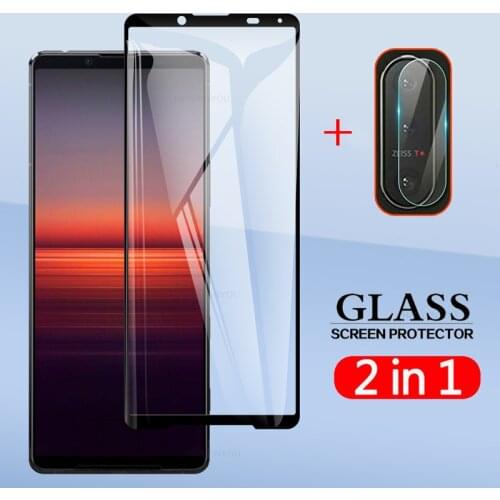 2 In 1 Back Camera Lens Film & Screen Protector Protective Tempered Glass For Sony Xperia 1 5 10 II 1 10 III