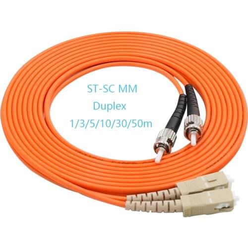 5PCS/lot SC/UPC-ST/UPC fiber optic patch cord 1M 2M 3M 5M Duplex Multimode cable SC-ST optical fibre jumper MM DX free shipping