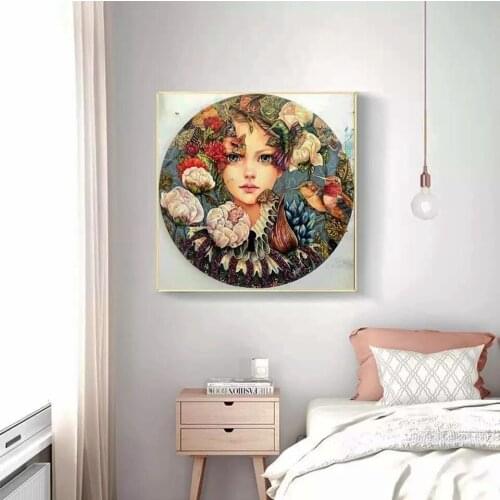 5D DIY diamond painting "Butterfly Girl" cross-stitch square round diamond embroidered Mosaic home decor gift