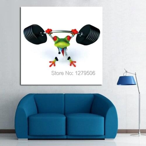 Handmade Abstract Wall Art Modern Sporting Frog Abstract Decor Lovely Animal Oil Painting On Canvas For Living Room Decor