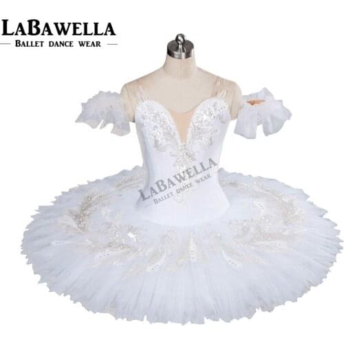 Women Custom White Doll Platter Pancake Tutu BT9035 Professional White Swan Lake Variation Raymonda Girls Ballet Tutu