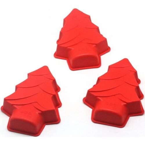Large Christmas Tree Silicone Baking Tray Liners Cupcake Mold Homemade Baking Accessories JH133