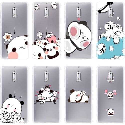 Phone Case For Nokia 7 Plus X71 X6 Nokia6 Nokia5 Nokia3 Nokia2 Silicone Cute Panda Back Cover For Nokia 9 8 6 5 3 2 1 Plus Case