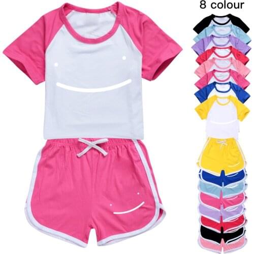 Childrens T-shirt Set dreamwastaken 3d Fashion Short-sleeved Pants For Boys And Girls 2-piece 4y-12y Breathable Pajamas