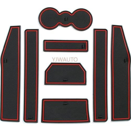 Door Slot Mat for LAND ROVER EVOQUE Gate Groove Cushion Car Door Rubber Cup Holder Mats Anti-slip Carpets Position